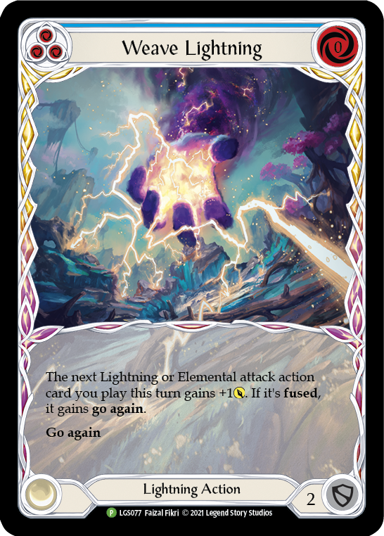 Weave Lightning (Blue) [LGS077] (Promo)  Rainbow Foil | GnG Games