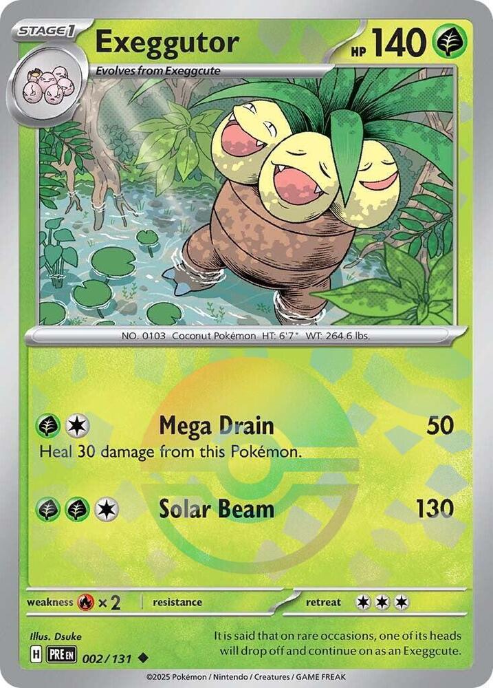 Exeggutor (002/131) (Poke Ball Pattern) [Scarlet & Violet: Prismatic Evolutions] | GnG Games