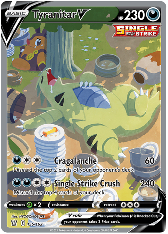 Tyranitar V (155/163) [Sword & Shield: Battle Styles] | GnG Games