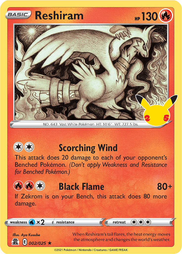 Reshiram (002/025) [Celebrations: 25th Anniversary] | GnG Games