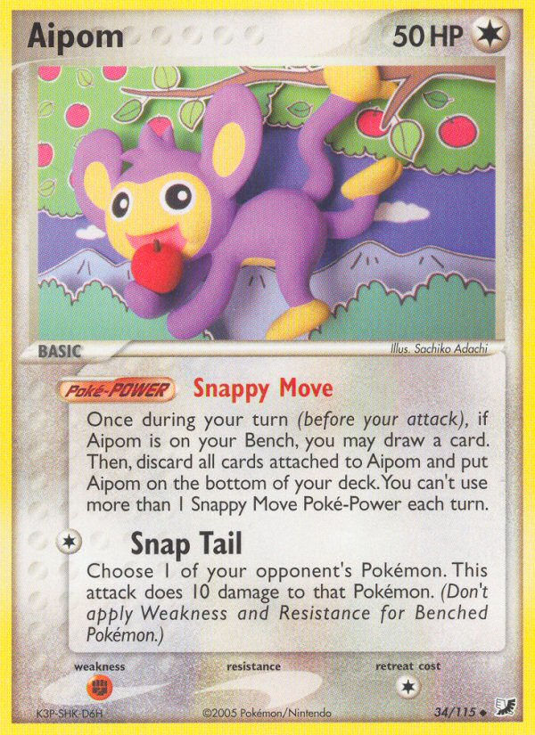 Aipom (34/115) [EX: Unseen Forces] | GnG Games