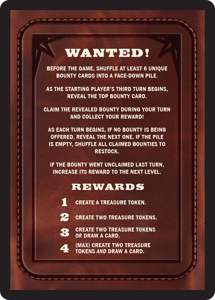 Bounty: Lord Fajjal // Bounty Rules Double-Sided Token [Outlaws of Thunder Junction Commander Tokens] | GnG Games