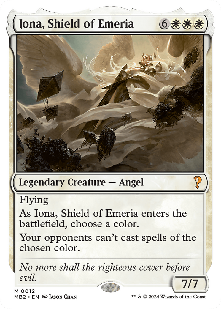 Iona, Shield of Emeria (White Border) [Mystery Booster 2] | GnG Games