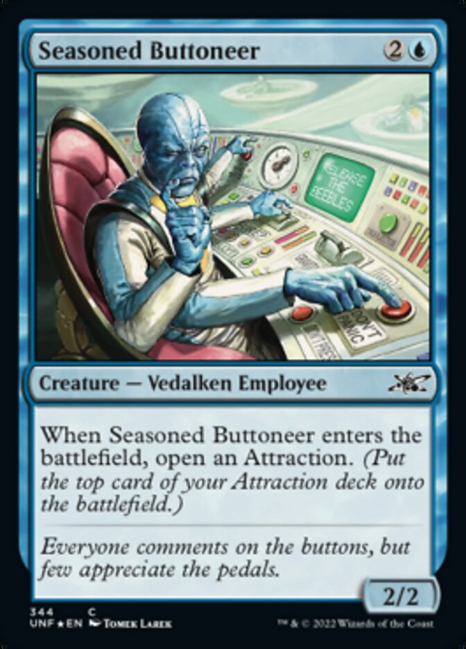 Seasoned Buttoneer (Galaxy Foil) [Unfinity] | GnG Games