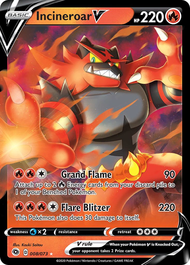 Incineroar V (008/073) [Sword & Shield: Champion's Path] | GnG Games