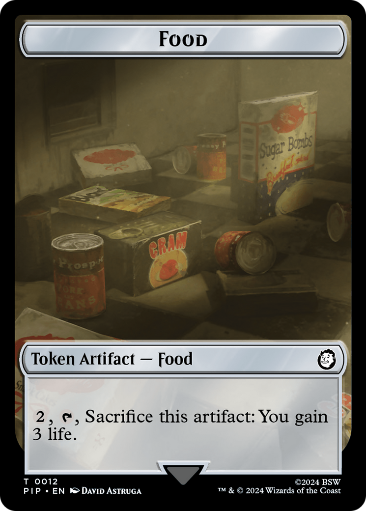 Food (0012) // Clue Double-Sided Token [Fallout Tokens] | GnG Games