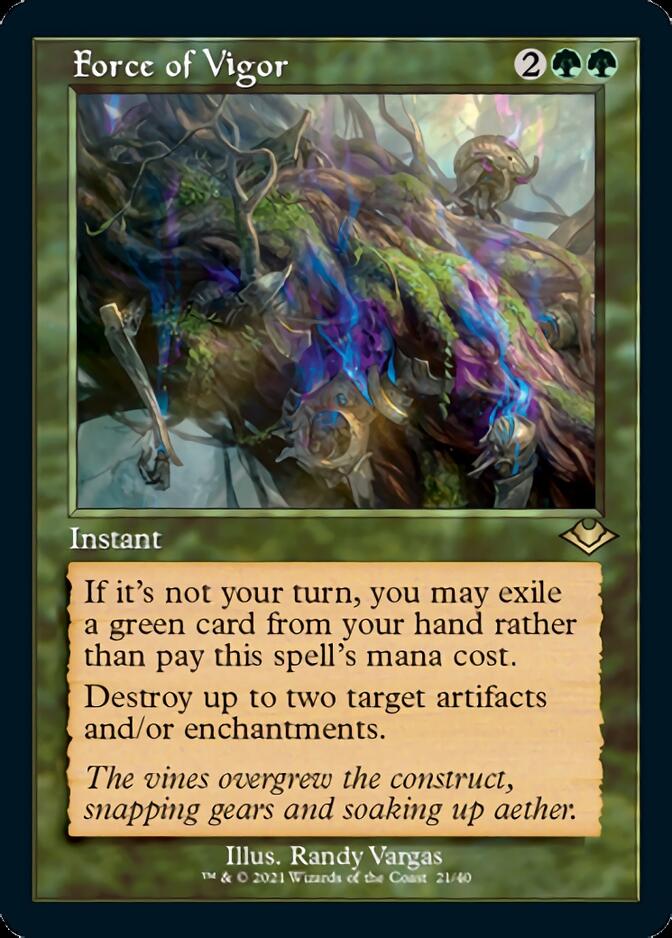 Force of Vigor (Retro Foil Etched) [Modern Horizons] | GnG Games