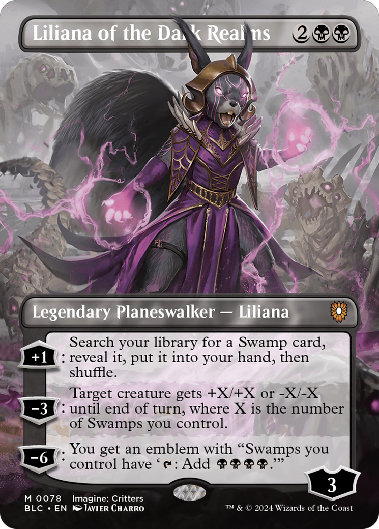 Liliana of the Dark Realms (Borderless) [Bloomburrow Commander] | GnG Games