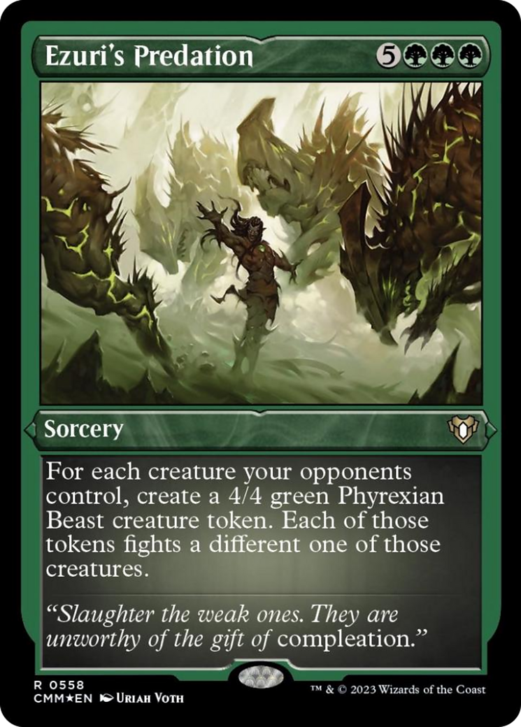 Ezuri's Predation (Foil Etched) [Commander Masters] | GnG Games