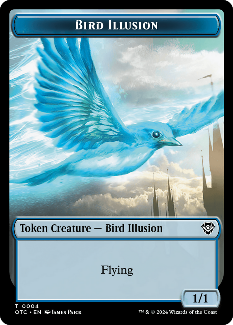 Bird Illusion // Elemental (0014) Double-Sided Token [Outlaws of Thunder Junction Commander Tokens] | GnG Games