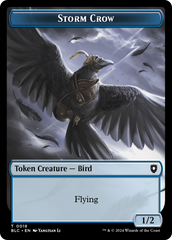 Storm Crow // Bird (003) Double-Sided Token [Bloomburrow Commander Tokens] | GnG Games