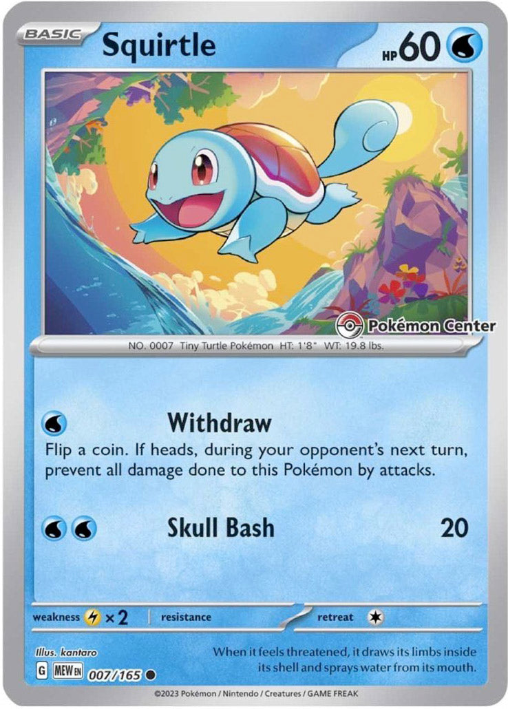 Squirtle (007/165) (Pokemon Center Exclusive) [Scarlet & Violet: Black Star Promos] | GnG Games