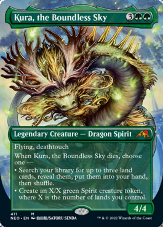 Kura, the Boundless Sky (Borderless Alternate Art) [Kamigawa: Neon Dynasty] | GnG Games