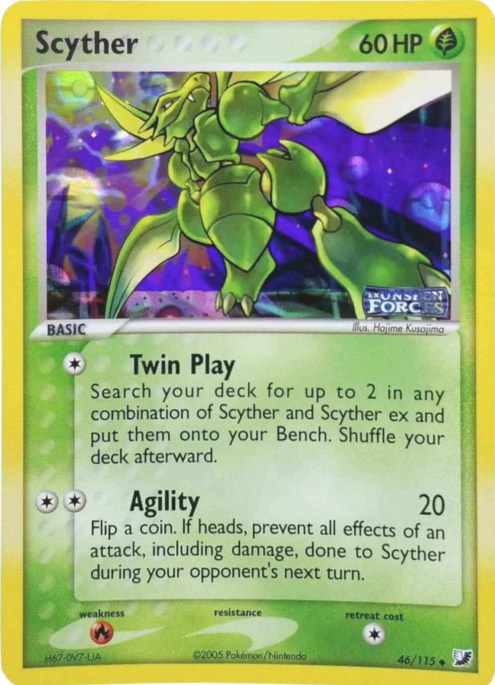 Scyther (46/115) (Stamped) [EX: Unseen Forces] | GnG Games