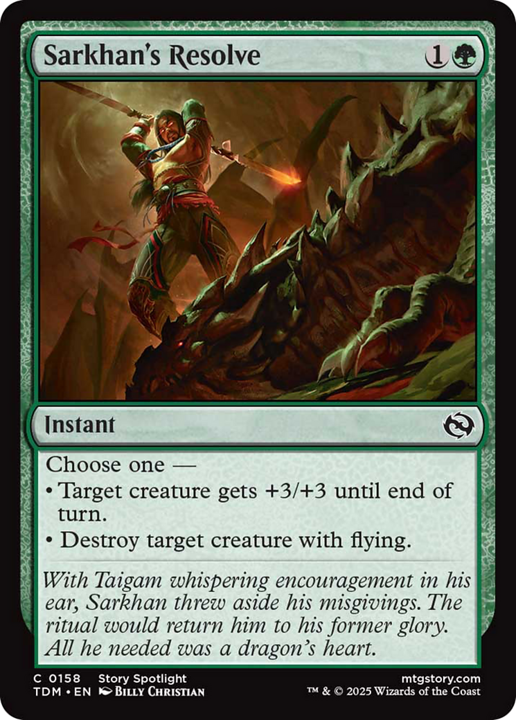 Sarkhan's Resolve [Tarkir: Dragonstorm] | GnG Games
