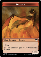 Treasure // Dragon (0020) Double-Sided Token [Commander Masters Tokens] | GnG Games