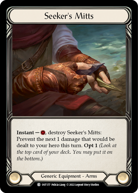 Seeker's Mitts [OUT177] (Outsiders)  Rainbow Foil | GnG Games