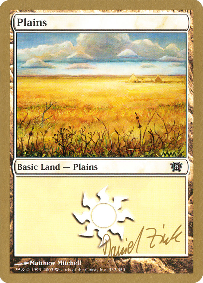 Plains (dz332) (Daniel Zink) [World Championship Decks 2003] | GnG Games