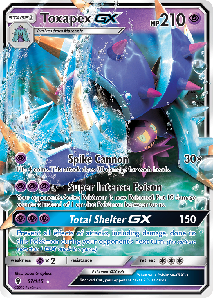 Toxapex GX (57/145) [Sun & Moon: Guardians Rising] | GnG Games