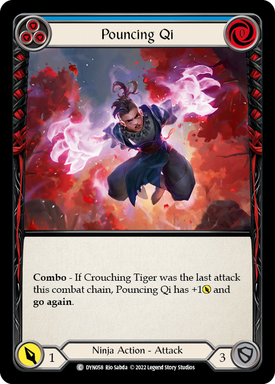 Pouncing Qi (Blue) [DYN058] (Dynasty)  Rainbow Foil | GnG Games