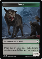 Human Soldier // Wolf (035) Double-Sided Token [Bloomburrow Commander Tokens] | GnG Games