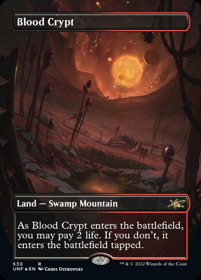 Blood Crypt (Borderless) (Galaxy Foil) [Unfinity] | GnG Games