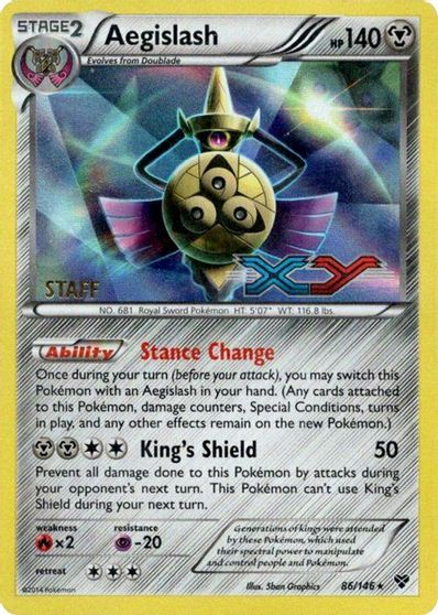 Aegislash (86/146) (Staff Prerelease Promo) [XY: Black Star Promos] | GnG Games