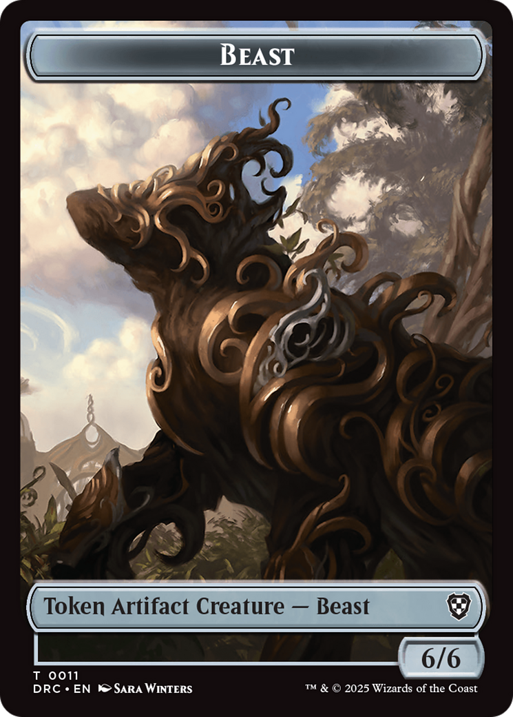 Beast (0010) // Beast (0011) Double-Sided Token [Aetherdrift Commander] | GnG Games