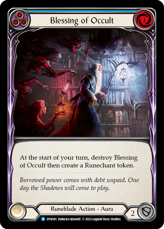 Blessing of Occult (Blue) [DYN181] (Dynasty)  Rainbow Foil | GnG Games