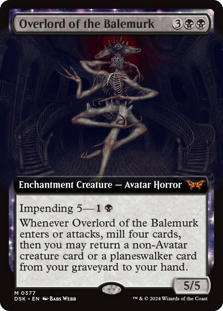 Overlord of the Balemurk (Extended Art) [Duskmourn: House of Horror] | GnG Games