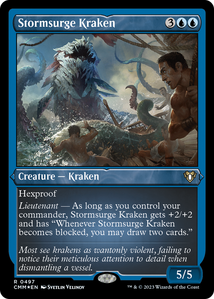 Stormsurge Kraken (Foil Etched) [Commander Masters] | GnG Games