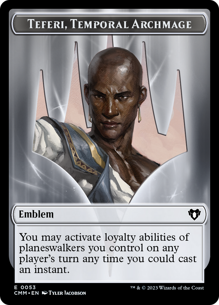 Teferi, Temporal Archmage Emblem [Commander Masters Tokens] | GnG Games