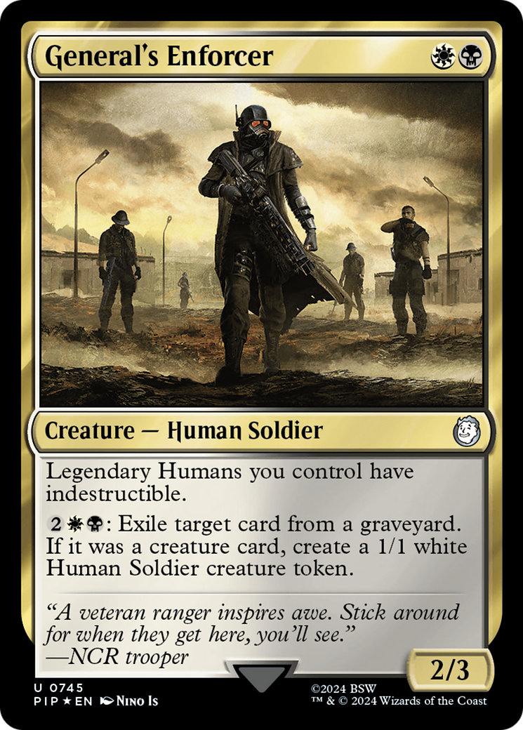 General's Enforcer (Surge Foil) [Fallout] | GnG Games