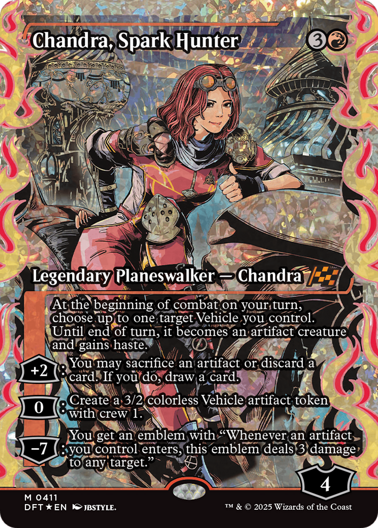 Chandra, Spark Hunter (Showcase) (Fracture Foil) [Aetherdrift] | GnG Games