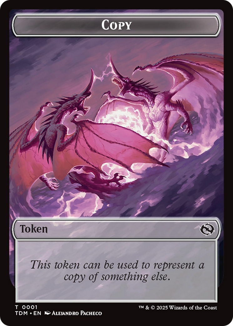 Karox Bladewing // Copy Double-Sided Token [Tarkir: Dragonstorm Commander Tokens] | GnG Games