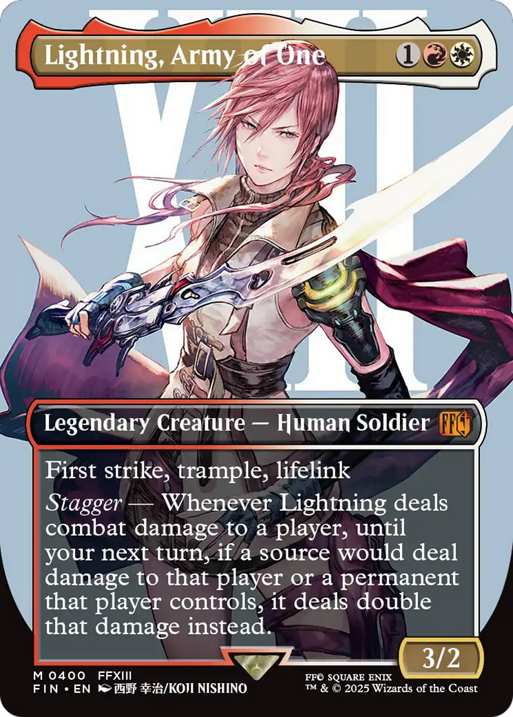 Lightning, Army of One (Borderless) (0400) [FINAL FANTASY] | GnG Games