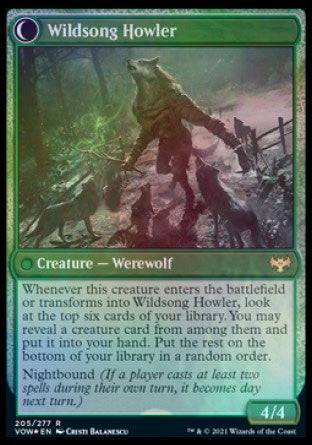 Howlpack Piper // Wildsong Howler [Innistrad: Crimson Vow Prerelease Promos] | GnG Games