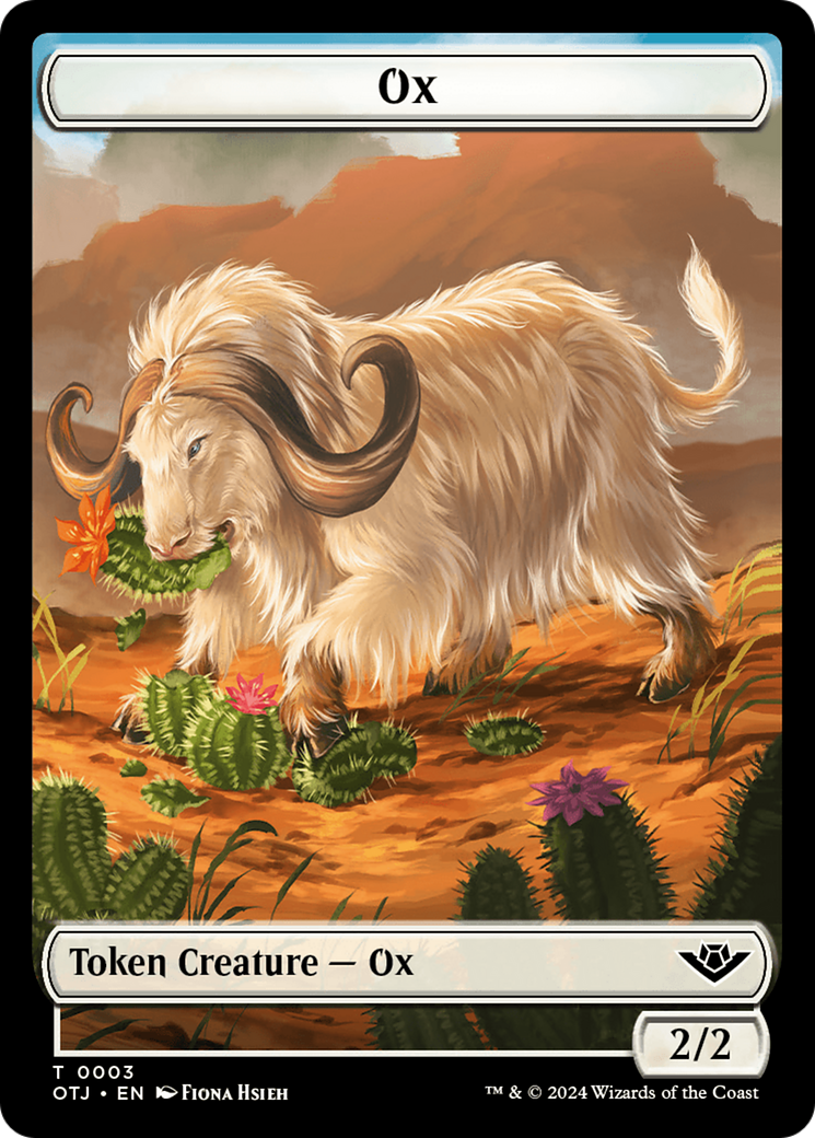 Mercenary // Ox Double-Sided Token [Outlaws of Thunder Junction Tokens] | GnG Games