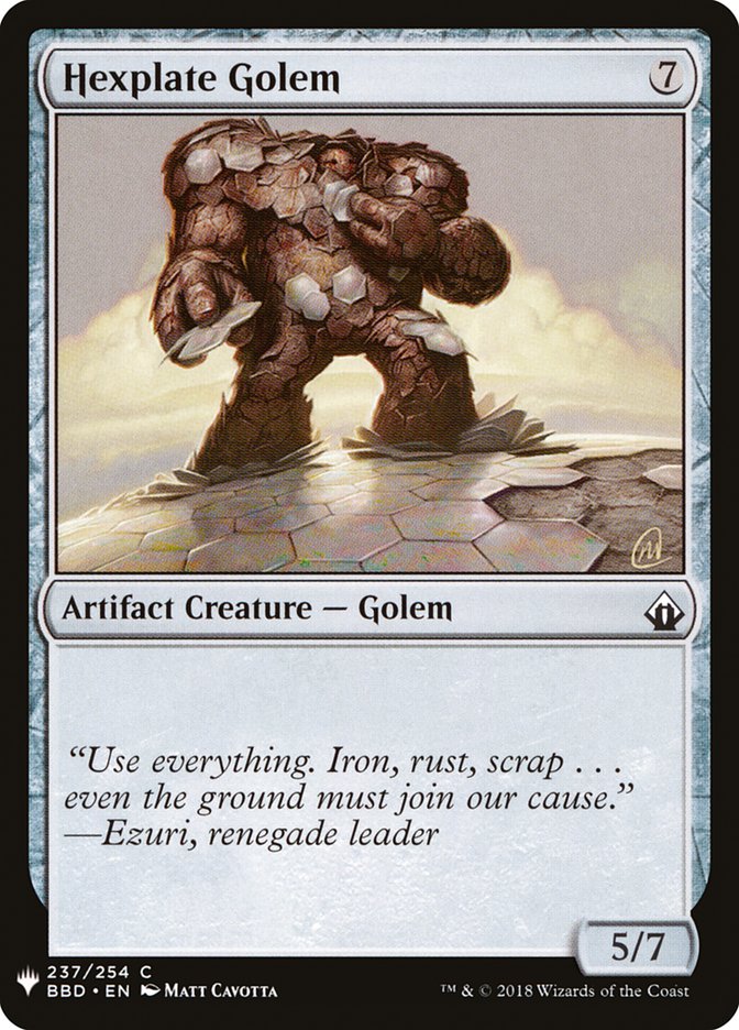 Hexplate Golem [Mystery Booster] | GnG Games