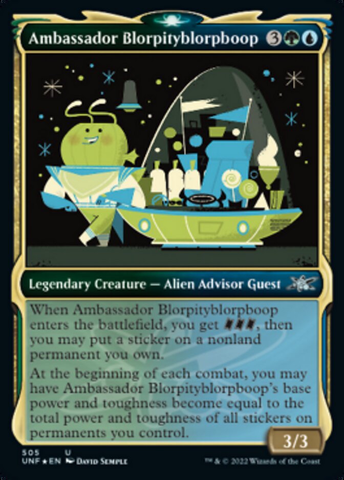Ambassador Blorpityblorpboop (Showcase) (Galaxy Foil) [Unfinity] | GnG Games