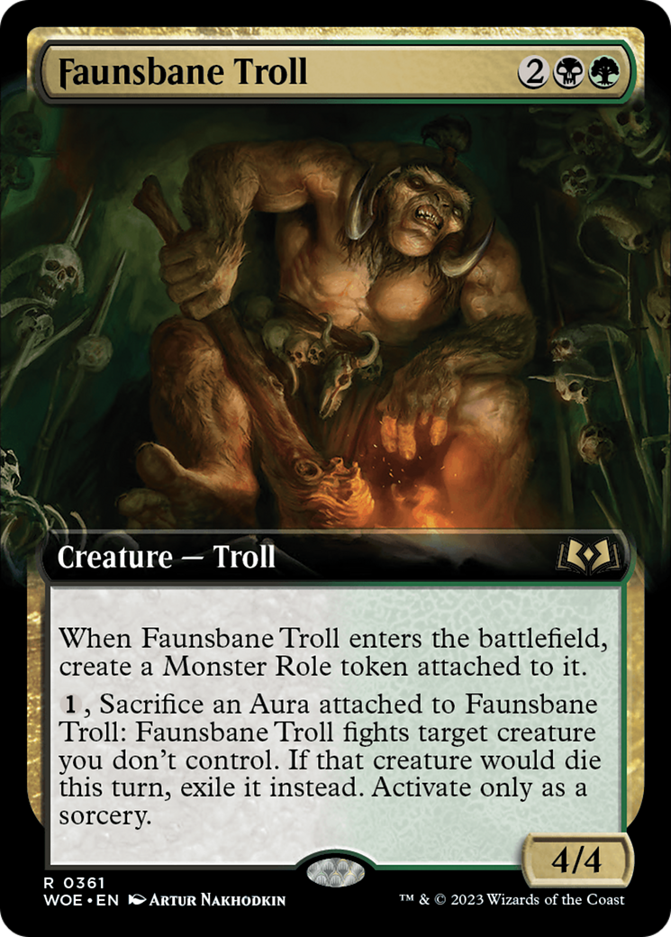 Faunsbane Troll (Extended Art) [Wilds of Eldraine] | GnG Games