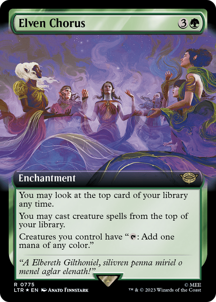 Elven Chorus (Extended Art) (Surge Foil) [The Lord of the Rings: Tales of Middle-Earth] | GnG Games