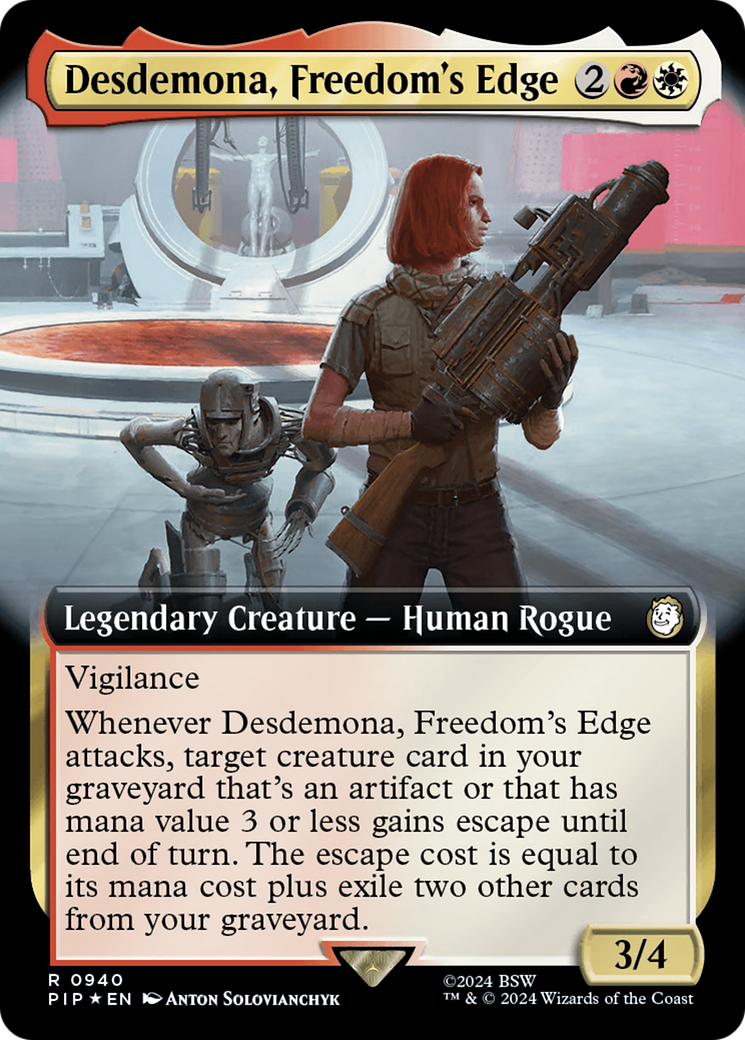 Desdemona, Freedom's Edge (Extended Art) (Surge Foil) [Fallout] | GnG Games