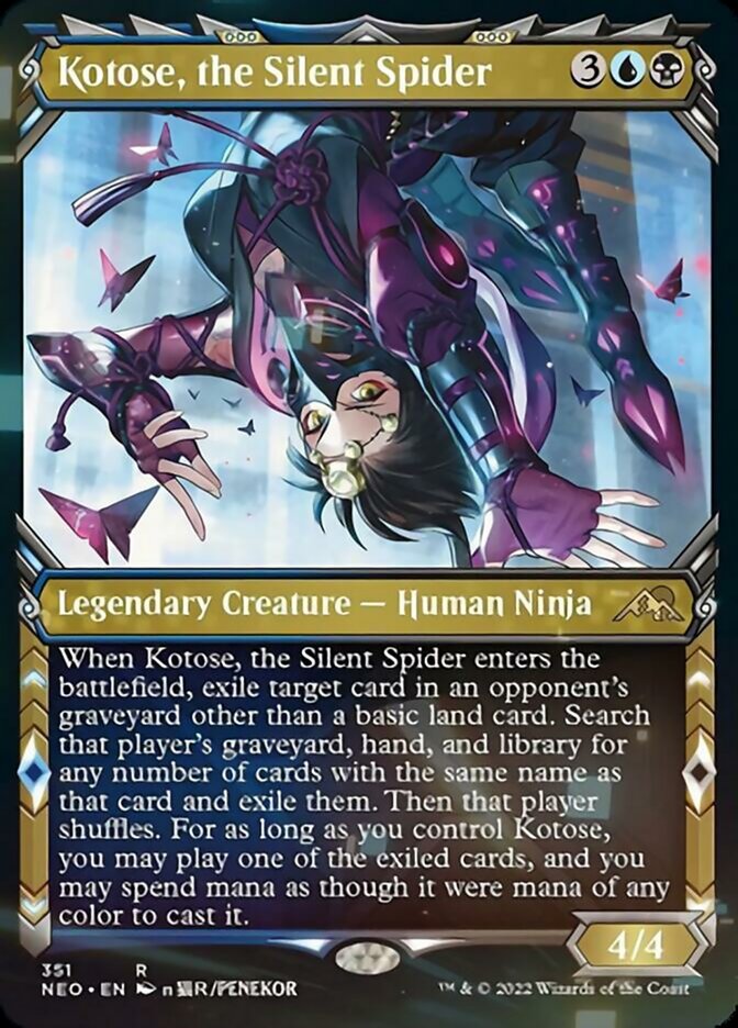 Kotose, the Silent Spider (Showcase Ninja) [Kamigawa: Neon Dynasty] | GnG Games