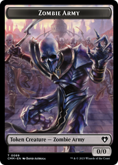 Human Warrior // Zombie Army Double-Sided Token [Commander Masters Tokens] | GnG Games