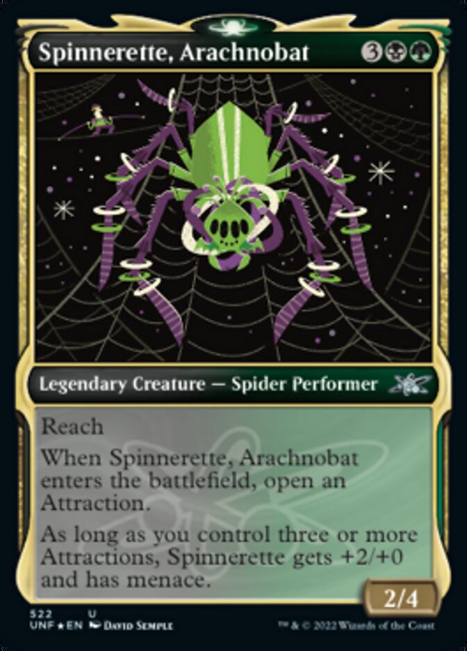 Spinnerette, Arachnobat (Showcase) (Galaxy Foil) [Unfinity] | GnG Games