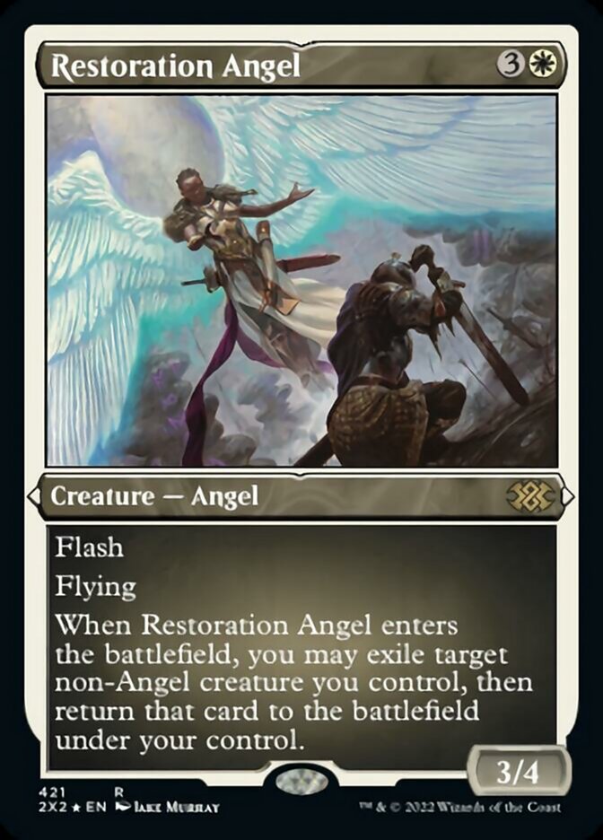 Restoration Angel (Foil Etched) [Double Masters 2022] | GnG Games