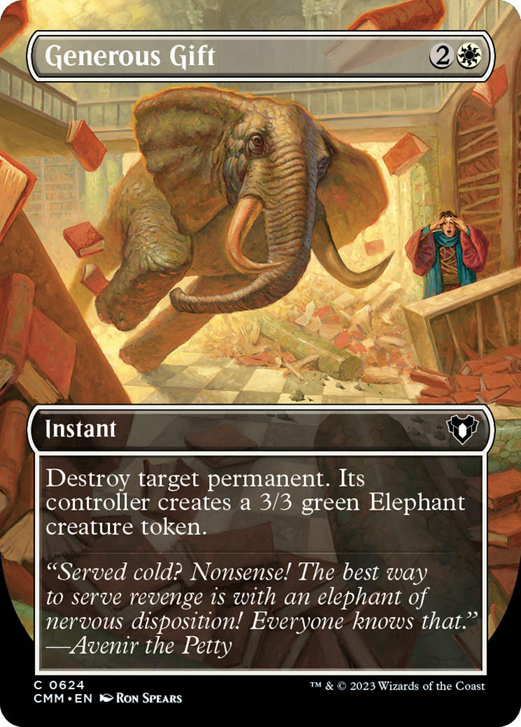 Generous Gift (Borderless Alternate Art) [Commander Masters] | GnG Games