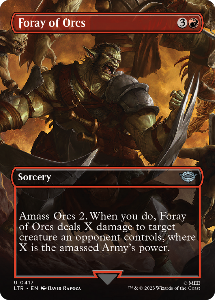 Foray of Orcs (Borderless Alternate Art) [The Lord of the Rings: Tales of Middle-Earth] | GnG Games