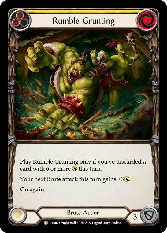 Rumble Grunting (Yellow) [DYN023] (Dynasty)  Rainbow Foil | GnG Games